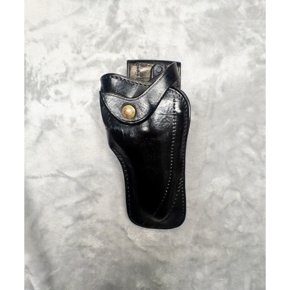 Vtg Safety Speed Break Front Leather Holster Left Handed 4" Medium Frame